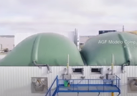 planta de biogás instalada en una industria cárnica