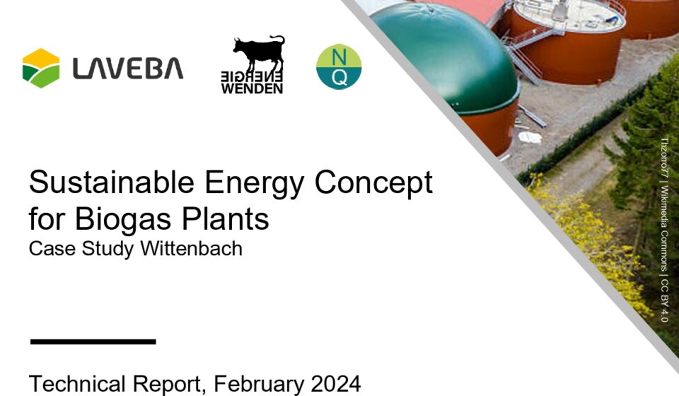 Portada de un estudio sobre eficiencia energética en plantas de biogas
