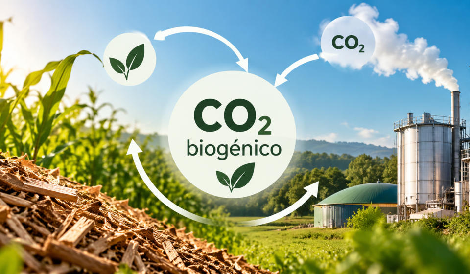 O₂ biogénico procedente de biomasa y plantas de biogás y biometano dentro del ciclo del carbono