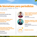 cartel con imágenes e información de los participantes de un curso para periodistas sobre biometano
