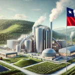 Ilustración de una planta industrial de valorización de residuos en Chile, utilizada para representar la producción de syngas mediante gasificación por plasma.
